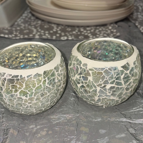 Mosaic Glass Tealight Holders - Set of 4 - Picture 4 of 6